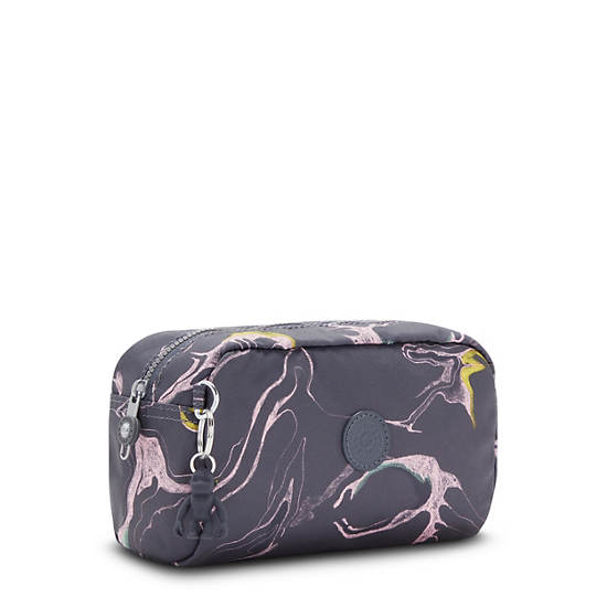 Plecaki Kipling Gleam Printed Pouch Srebrne | PL 1075GS